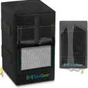 Two Black Waterproof 600D Outdoor Speaker Covers for C-Bracket Mounted Speakers – Fits Klipsch AW-650, Polk Atrium 8 SDI, Definitive Technology AW 6500 (Max Dimensions: H 15" x W 9.45" x D 11")