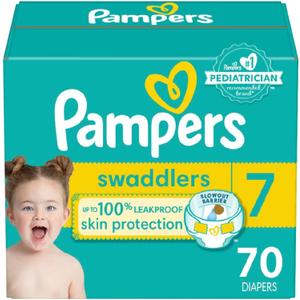 Pampers Baby Diapers - Swaddlers - Size 7, 70 Count, Ultra Absorbent Disposable Infant Diaper