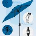 7.5 ft Outdoor Patio Market Umbrella, Light Turquoise Blue