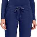 Healing Hands Women's Jogger Scrub Pant 7 Pockets Elastic Drawstring, with Moisture Wicking & 2-Way Stretch Technology - 9244 (XX-Large Plus, Navy)