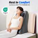 xiaomubiao Reading Pillow, Lumbar Support Pillow for Couch, Sofa Bed Support, Bed Pillow for Sitting up,Ergonomic Memory Foam Pillow for Acid Reflux & Back Discomfort, with Removable Cover Gray
