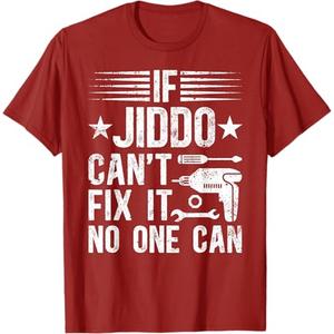 If Jiddo Can't Fix It Arabic Grandpa Jiddo Grandfather T-Shirt,L