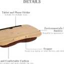SUMISKY Lap Desk-Portable Laptop Table with Cushion Bamboo Platform Phone Holder L(21.6"x13.8")