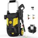 Electric Pressure Washer - 4500 PSI 2.8 GPM Electric Power Washer with 35FT Power Cord, 4 Different Nozzles, Soap Cannon for Car, Garden, Yard, House, Yellow