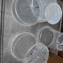 Clear Plastic Plant Pots, Transparent Multiple Sizes For Orchids Houseplants With Trays 9" tall