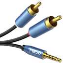 MillSO 3.5mm to RCA, (16 FT / 5 M) RCA to 3.5mm AUX Cable 1/8 to RCA Male Premium Stereo Audio Cable for Connects a Smartphone, Tablet, or MP3 Player to a Speaker