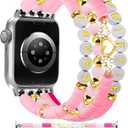 JR.DM Beaded Bracelet Compatible with Apple Watch 40mm 38mm 41mm 44mm 42mm 45mm 46mm Women Kids Girls Singer Inspired Bracelets Cute Handmade Strap for iWatch Series 11/10/9/8/7/SE/6/5/4/3/2/1