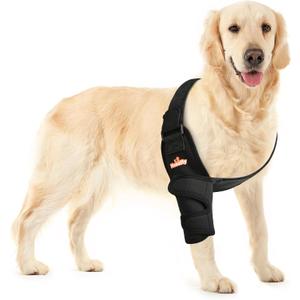 NeoAlly Breathable Dog Elbow Brace Protector Pads for Canine Elbow and Shoulder Support Elbow Hygroma, Dysplasia, Osteoarthritis, Elbow Calluses, Pressure Sores and Shoulder Dislocation (Right Small)