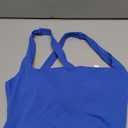 romansong Strappy Yoga Sports Bras for Women Padded Criss-Cross Back Tank Tops (Large, Sapphire Blue)