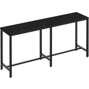 YATINEY 70.8" Long Bar Table, Counter Bar Height Table, High Top Table, Rectangular Hightop Bar Pub, for Kitchen, Living Room, Entryway, Black BT08BB, 70.8"L x 15.7"W x 35.4"H