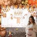7x5ft Fall Baby Shower Backdrop A Sweet Baby is On The Way Photography Background Newborn Kids Maple Leaf Baby Shower Party Decorations Autumn Leaves Banner Supplies Photo Booth Props