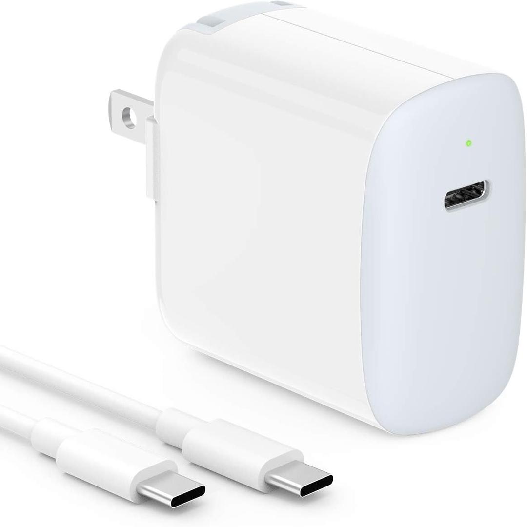 30W USB C Charger for iPad Pro 13, 12.9, 11 inch 2024 2023 2022 2021 2020 2019 M4 M2 M1, iPad Air 5 4, M3 M2, Mini 6, A17 Pro, iPad 10, A16, MacBook Air, iPhone 16 15, Pixel 8 7 Pro, 6.6ft USB-C Cable