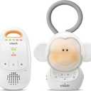 VTech DM1411 Audio Baby Monitor & Portable Soother Dual-Unit Rechargeable Battery, Long Range, Soft-Glow Night Light, Soothing Sounds & Lullabies, Digital Wireless Transmission, Sound Indicator