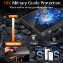 3 x Milomdoi 9 in 1 Screen Protector for Samsung Galaxy Z Fold 7, 3 Inside Flexible Film + 3 Front Tempered Glass + 3 Camera Lens Protector Accessories with Installation Frame (Black)