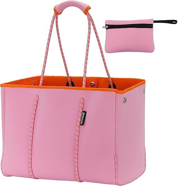 QOGiR Multipurpose Gym Beach Bag, Light Weight, Large, Sports (Pink, Large)