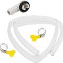 Portable Air Conditioner Drain Hose, 3/6ft AC Drain Hose Connector, Cutting Rubber Leakproof Drain Hose With Connecting Clamp, Replacement For Mini-Split AC Unit(3FT)