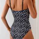 B2prity One Piece Swimsuit for Women Tummy Control Slimming Bathing Suit Color Block Swim Suit Modest Swimwear (L)