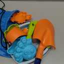 Beach Toys Set for Kids -Collapsible Sand Bucket & Mesh Beach Bag and Shovels Sand Rake Toy 11Pcs Set, Animal & Dinosaur Molds, Fork, Rake & Watering Can for Toddlers Ages 3+