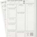 Daily Planner Notepad - Mothers Day Gift Help Mom Plan Self Care, Daily Tasks, Work, and School Tasks on One Simple Tear Off Page Each Day 2 Pack Large (8.5x11) Notepads for 100 Days of Planning without Stress