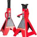 Big RED T46202-2 Torin Steel Jack Stands: 6 Ton (12,000 lb.) Capacity, Red, 1 Pair