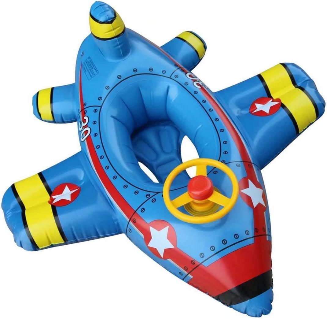 Airplane Baby Swimming Float Inflatable Pool Floaties Toys Outdoor Swimming Ring Seat Boat for Kids Infant Toddler Baby Boys