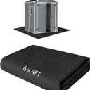 Outdoor Storage Shed Floor Mat, 6 * 4FT Waterproof Washable Garden Flooring Pad with Non Slip Backing, Soft Furniture Patio Covering Carport dust Oil Mat-Tool Shed, Storage Shed Not Included