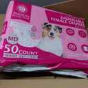 American Kennel Club Female Dog Wrap, Disposable Diapers with Wetness Indicator (M (15–23 in), 50, Count)
