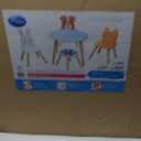 Svan Kids Wooden Animal Table & Chair Set w 3 Seats (Puppy Kitten & Bunny) & Adult Stool for Arts Crafts, Dining