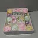 RoseCraft Christmas Ball Ornaments Set, 45 Pack Macaroon Colorful Pastel Candy Shatterproof Christmas Tree Hanging Candyland Decorations, for Home Holiday Xmas Party Decor