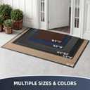 Front Door Mat Outside Entrance, Heavy Duty Waterproof Doormat | 35.5"x24" Indoor/Outdoor Dirt Trapper with Non-Slip Rubber Backing, Low Profile Easy Clean, Stain & Fade Resistant Grey, 2' x 2'11"