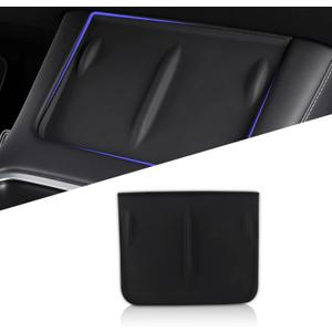 1 PC Center Console Wireless Silicone Mat for 2019-2022 Tesla Model Y 2021-2022 Model 3, Anti-Slip Upgrade Protective Pad Interior Accessories Phone Holder Tray (Black)