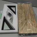 Wall Shelves 7.3" Deep Set of 3, Solid Paulownia Wood Wider Longer Sturdy Easy to Install Wall Mounted Bookshelves Storage Shelves Bathroom Home Office Laundry Room Bedroom Organizer