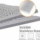 WELLUP Brushed Nickel 10 Corner Shower Shelf Bathroom Shower Shelves, 2 Pack Triangular 304 Stainless Steel Shower Corner Shelf for Tiled Walls, No Drilling