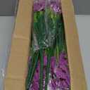 30 Bundles Artificial Flowers Outdoor UV Resistant Fake Flowers No Fade Faux Plastic Plants Garden Porch Window Box Decorating(Purple)