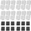 Pet Water Fountain Filters: 24 Dog Water Fountain Filters Replacement - Dog Fountain Filters - Including 12 Filters + 12 Sponges - Suitable for GROOKPET Pet Water Fountain