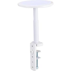 Adjustable Fan Holder for Dorm Room, Bunk & Lofted Bed, College & Office Essentials, Horizontal & Vertical Clamping, Adjustable Height & Distance Design (White)