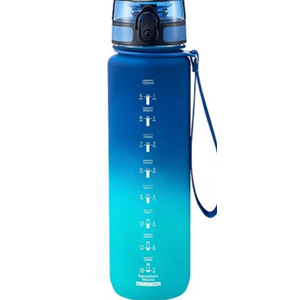 Water Bottle with Straw, 32oz Motivational Water Bottles with Time Marker to Drink, Tritan BPA Free, 1L Sports Water Bottle with Carry Strap LeakProof for Women Gym Fitness Outdoor (1 Pack)