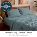 Mellanni Queen Sheets Set - 4 PC Iconic Collection Bedding - Hotel Luxury, Extra Soft, Cooling Bed Sheets - Wrinkle, Fade, Stain Resistant (Queen, Spa Blue)