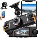 4 Channel Dash Cam for Cars Front Rear Inside & Left Right,360 Dash Cam Front Rear Inside & Left Right, 4K+1080P*3 FHD Car Camera, 5GHz WiFi & App Control,24H Parking Mode,G-Sensor,Loop Recording (Black)