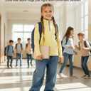 PATPAT Boys Quarter Zip Pullover Thermal Sweater Yellow 11-12Y (L)