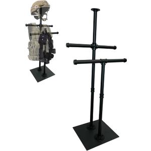 Hold Up To 200 lbs All Metal Tactical Gear Stand Body Armor Stand Plate Carrier Holder Stand Body Armor Stand Display Tactical Gear Tree Police Gear Holder Police Gear Rack