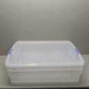 HOMZ 2-Pack Under Bed Storage, Clear Plastic Containers with Lids, 56 Quart, Blue Latch