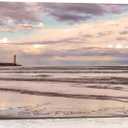 YRYWAWA Beach Canvas Wall Art Lighthouse Wall Art Beach Decor Ocean Seascape Painting Coastal Decor for Living Room, Bedroom, Office 20x40 Inch Waterproof & Ready to Hang