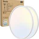 Slochi 15.4 Inch 2 Pack Flush Mount Ultra Thin LED Ceiling Light, 36W 3000K/4500K/6000K 3 Color Temperature Low Profile Ceiling Light Fixtures for Bedroom, Kitchen, Living Room (15.4 Inch-2 Packs, Cool White-3CCT)