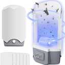 Fly Trap Indoor, 2 Plug-in Fly Catchers with 6 Refill Glue Cards, Fruit Fly & Gnat Trap for Home, Indoor Bug Trap for Mosquitoes, House Flies, Moths & Flying Insects