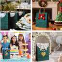 MIEVU 150Pack Small Gift Bags with Handles, 5.9x3.1x8.2 Inch Green Paper Bags (130g More Sturdy Material)  Bulk Christmas Gift Bag, Party Favor Bags, Recyclable Craft Bags for Gifts,Green