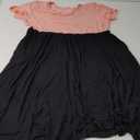 Women's Short Sleeve Maternity Dress Patchwork Pregnancy Clothes with Pockets XXL