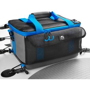YVLEEN Paddle Board Cooler, Upgraded Waterproof Hard Bottom, SUP Cooler Durable PVC Material Paddle Board Deck Bag with Mesh Front Pocket, Super Capacity for paddleboards and Kayaking Accessories (Sapphire)