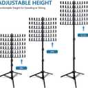 Braiding Hair Rack Standing Extension Holder Hanger, 144 Pegs Divider for Separator Stand Display (Black)