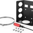 5LB Propane Tank Mounting Bracket with Stainless Strap Heavy Duty Propane Tank Holder for RV, Trailer, Jeep and Truck